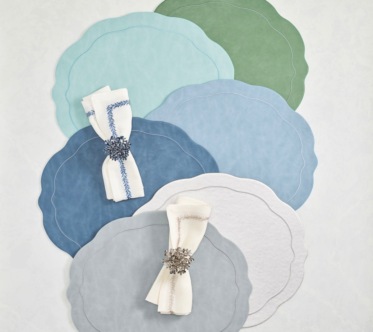 Tailored Placemats in Seafoam, Set of 4