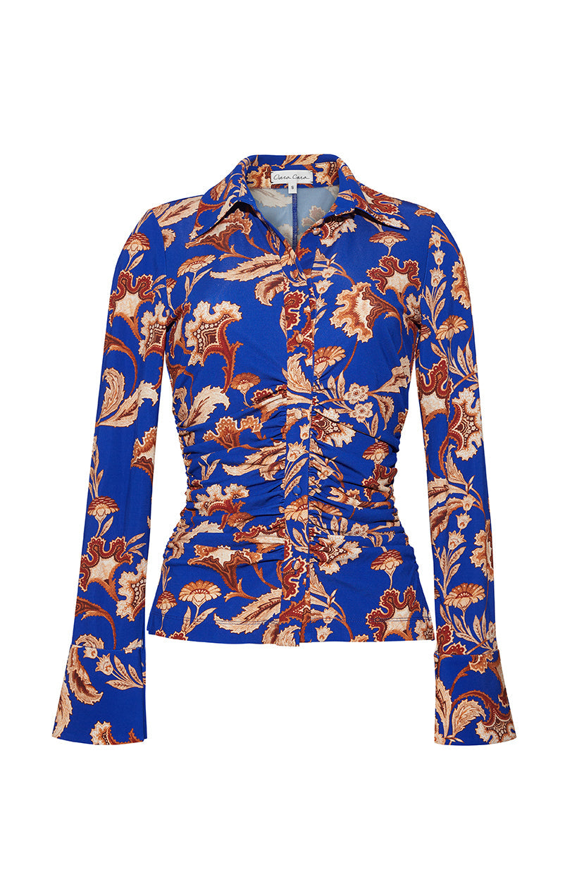 Shirley Top in Regal Paisley Blue