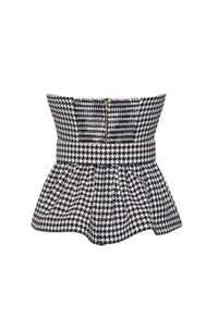 Tilda Top in Houndstooth Black & White
