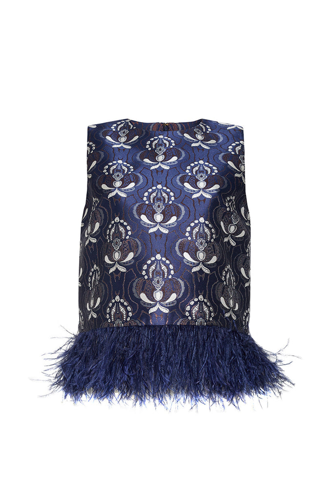 Belmond Top in Vintage Deco Navy