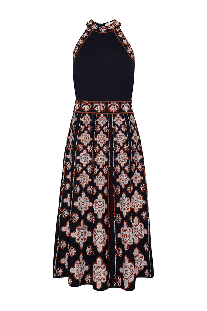 Sandrinna Dress in Vintage Scarf Black