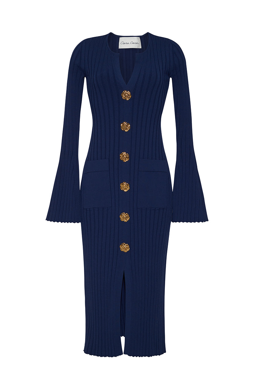 Aron Dress in Navy Knit