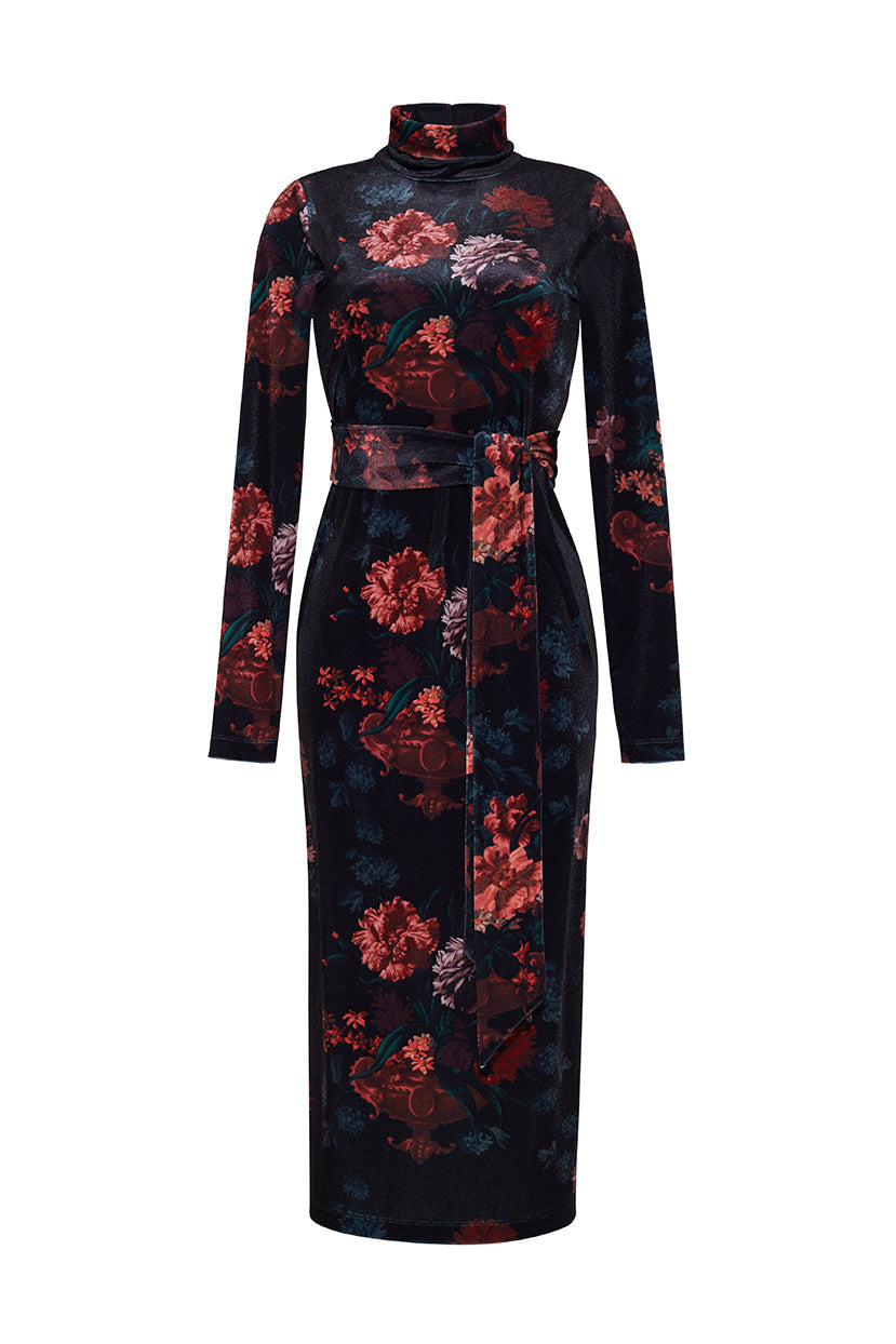 Piper Dress in Eternal Flora Black