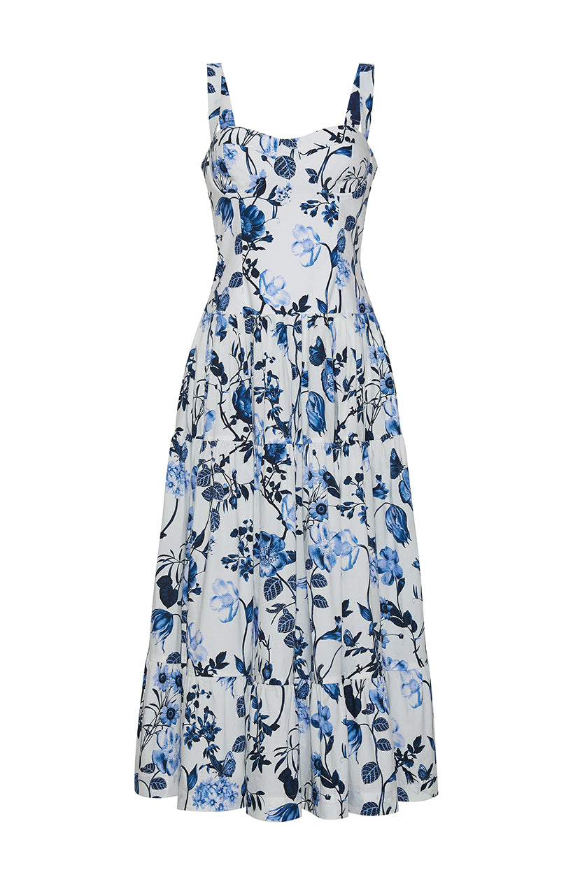 Robe été Marks & Spencer - Bleu Marine Floral - Taille L (UK 14) - Neuf Avec étiquettes