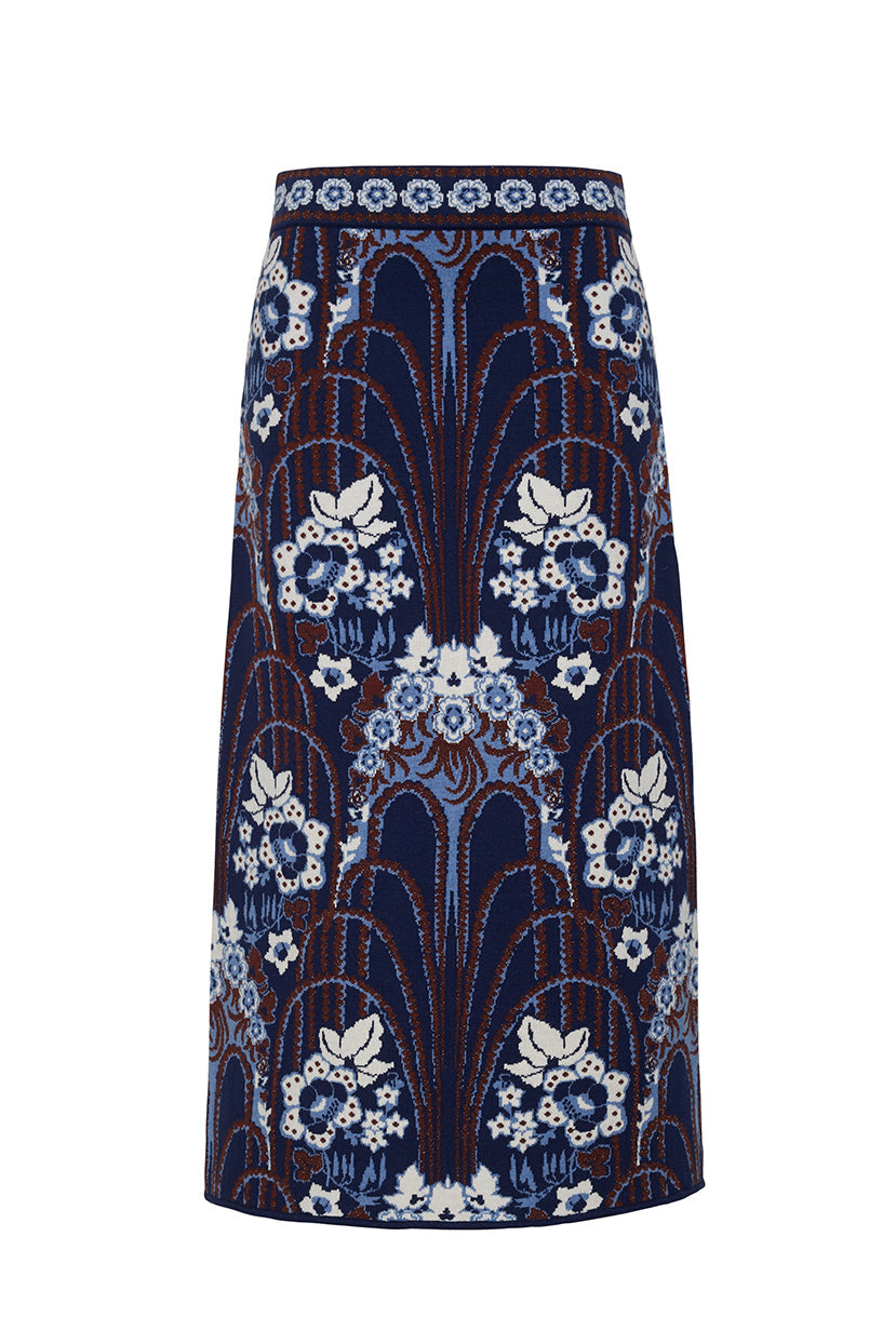 Clara Skirt in Fontaine Navy