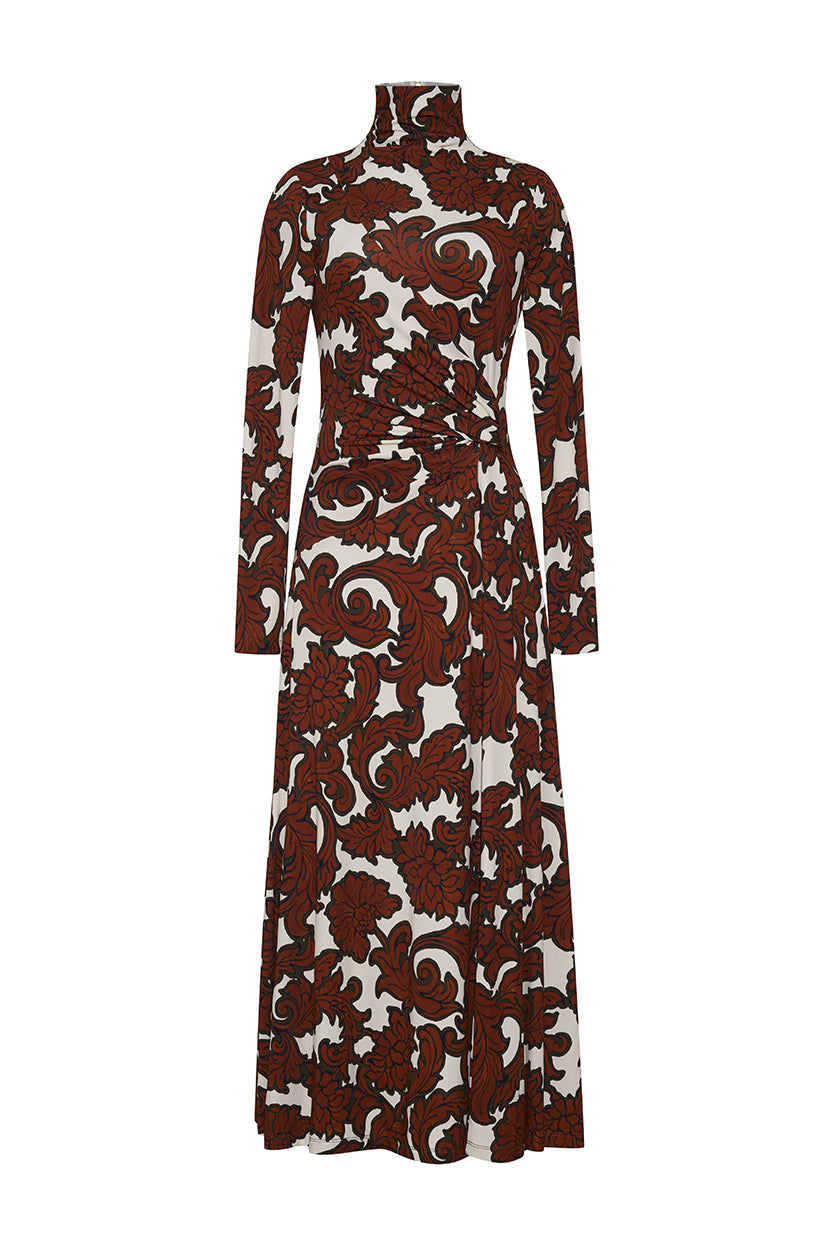 Hera Dress in Mystic Flora Olive