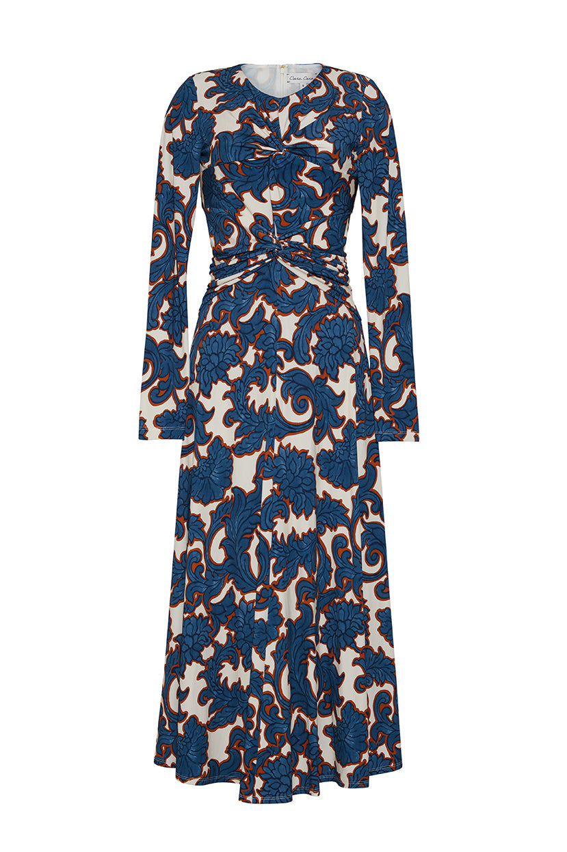 Alara Dress in Mystic Flora Blue