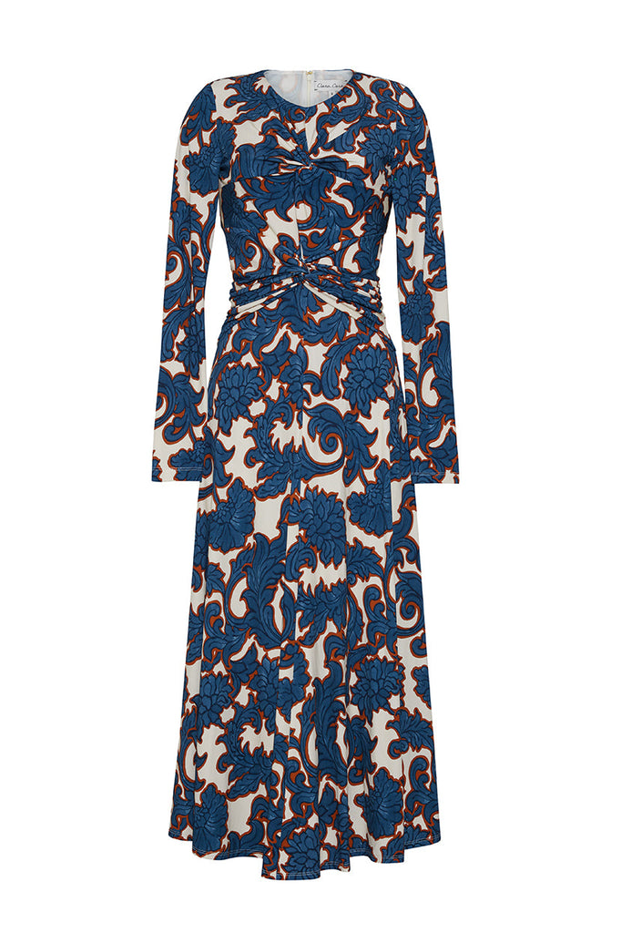 Alara Dress in Mystic Flora Blue