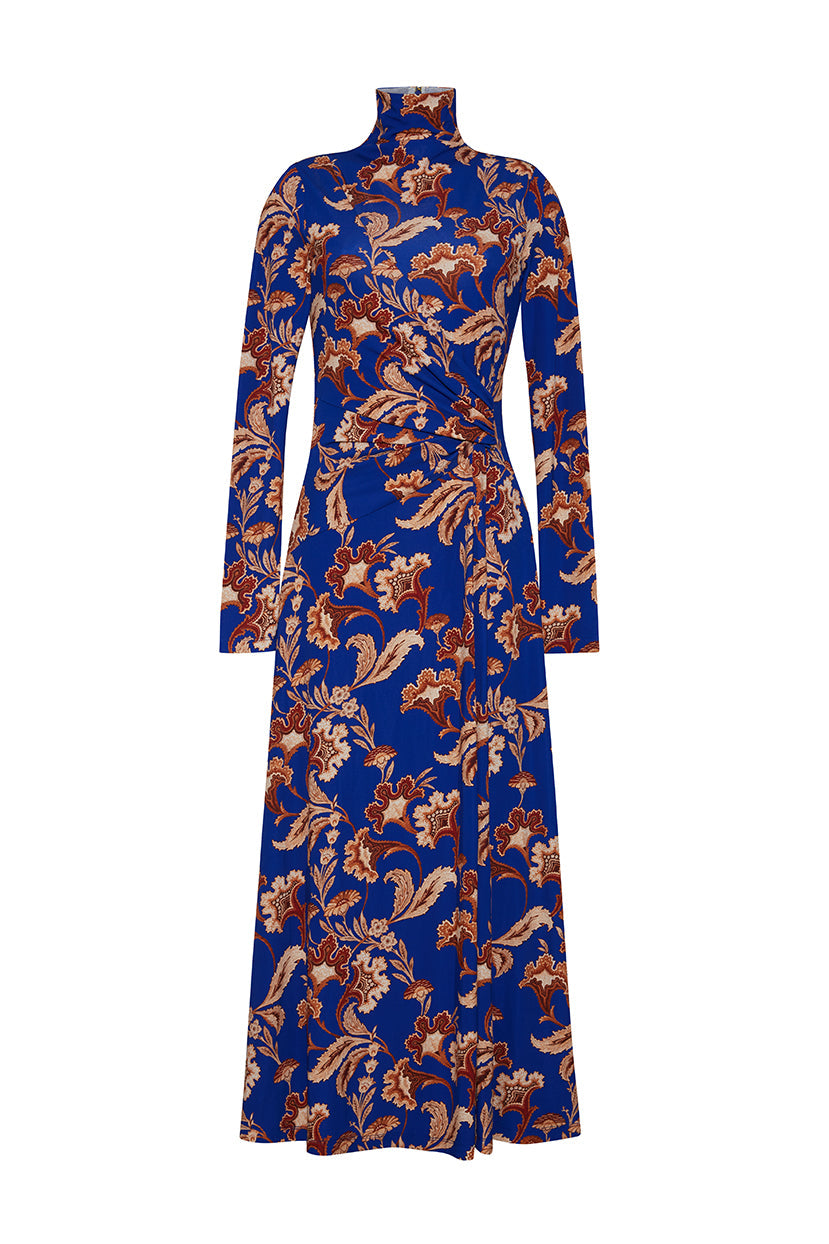 Hera Dress in Regal Paisley Blue