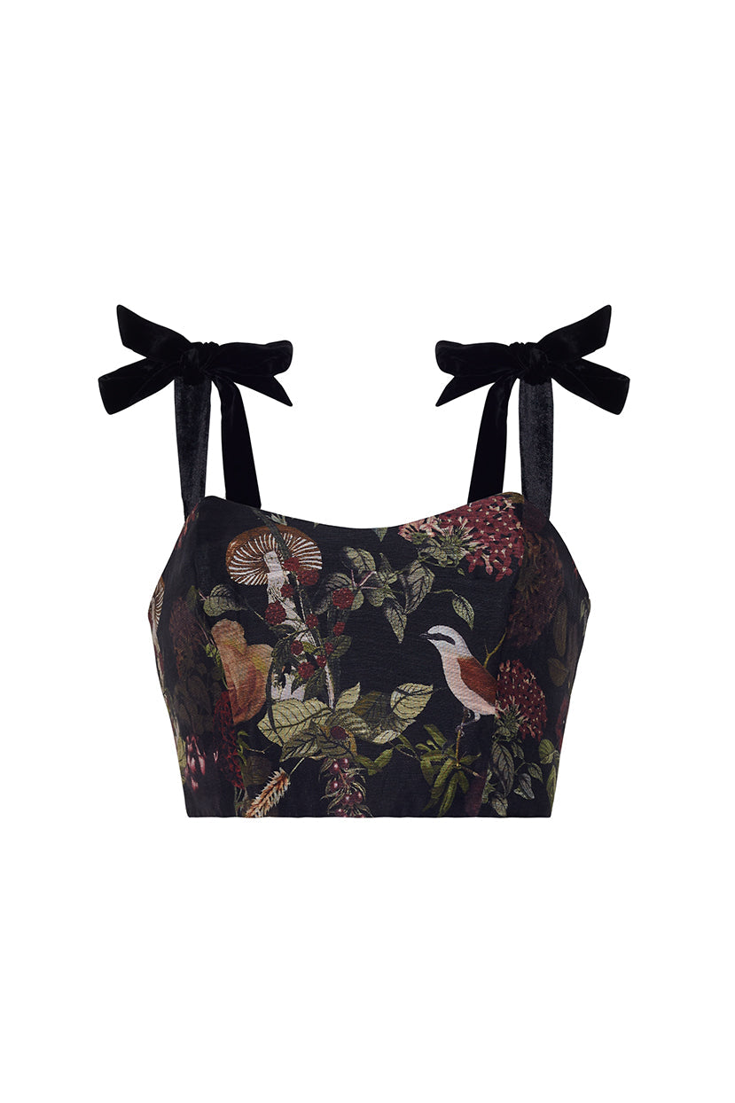 Tira Top in Woodland Black