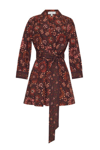 Leona Dress in Batik Vine Wine