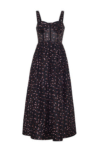 Pheobe Midi in Stamped Dot Black