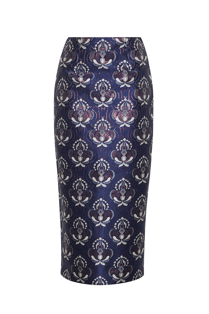 Sienna Skirt in Vintage Deco Navy
