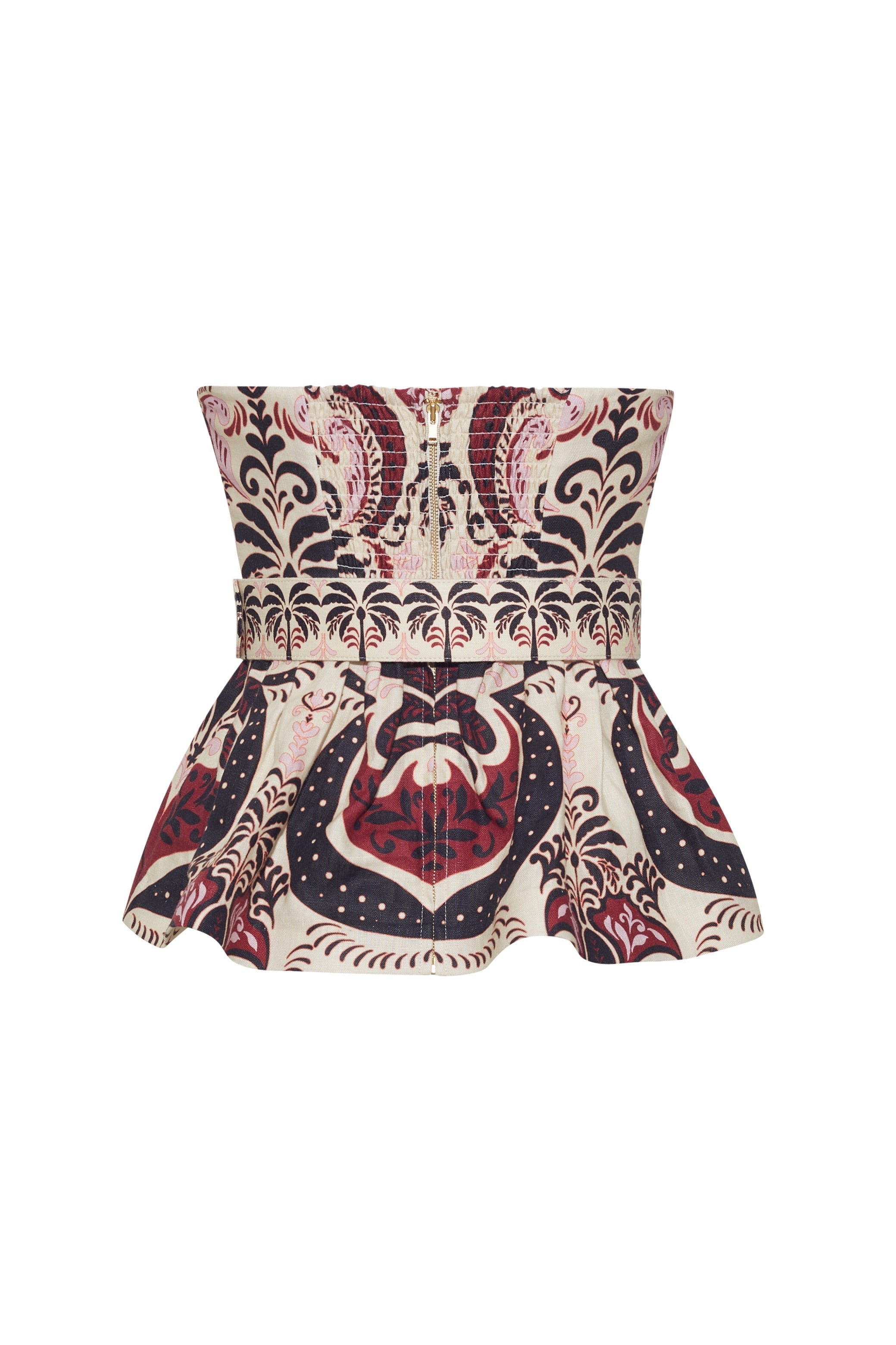 Tilda Top in Palm Pavillion Ivory