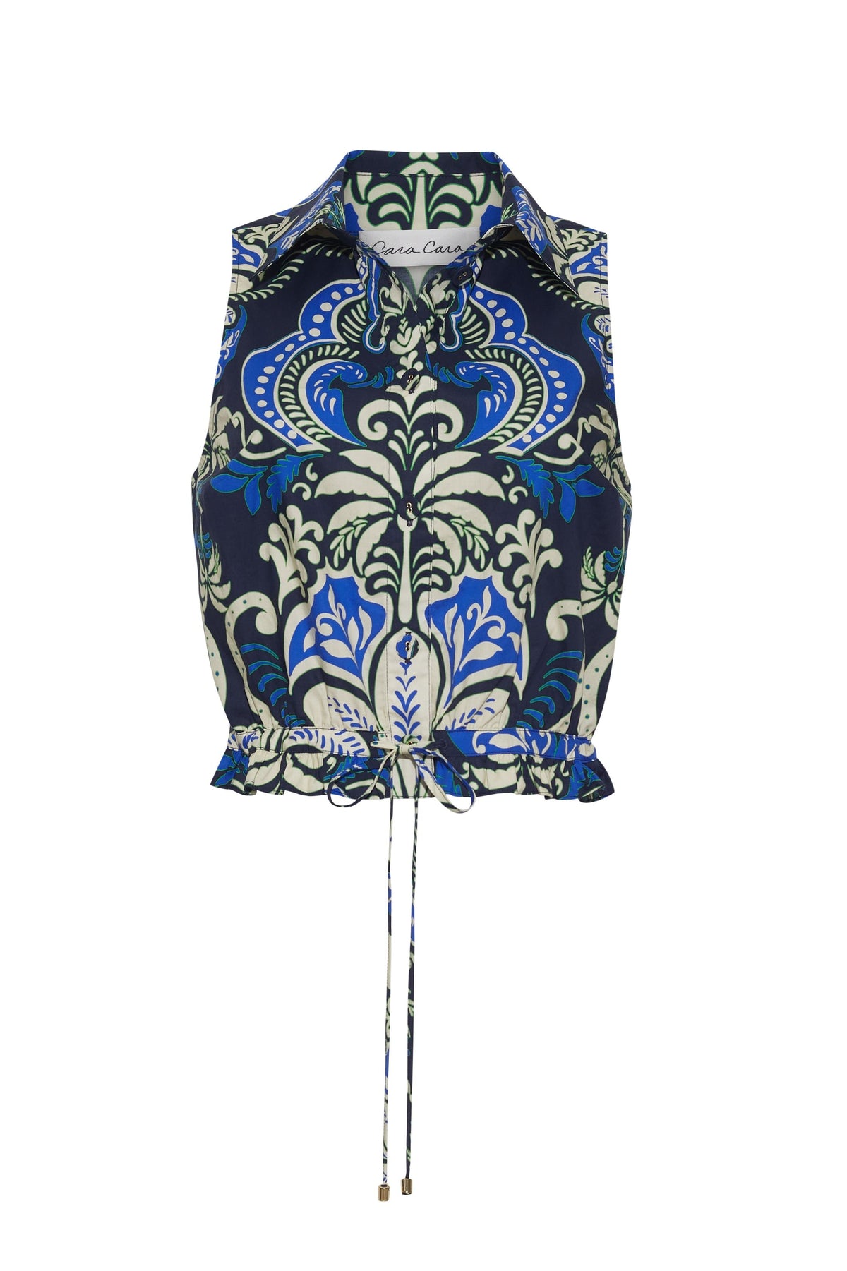 Hannah Top in Palm Pavillion Colbalt