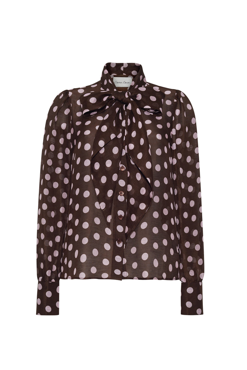 Chili Shirt in Joelle Dot Brown
