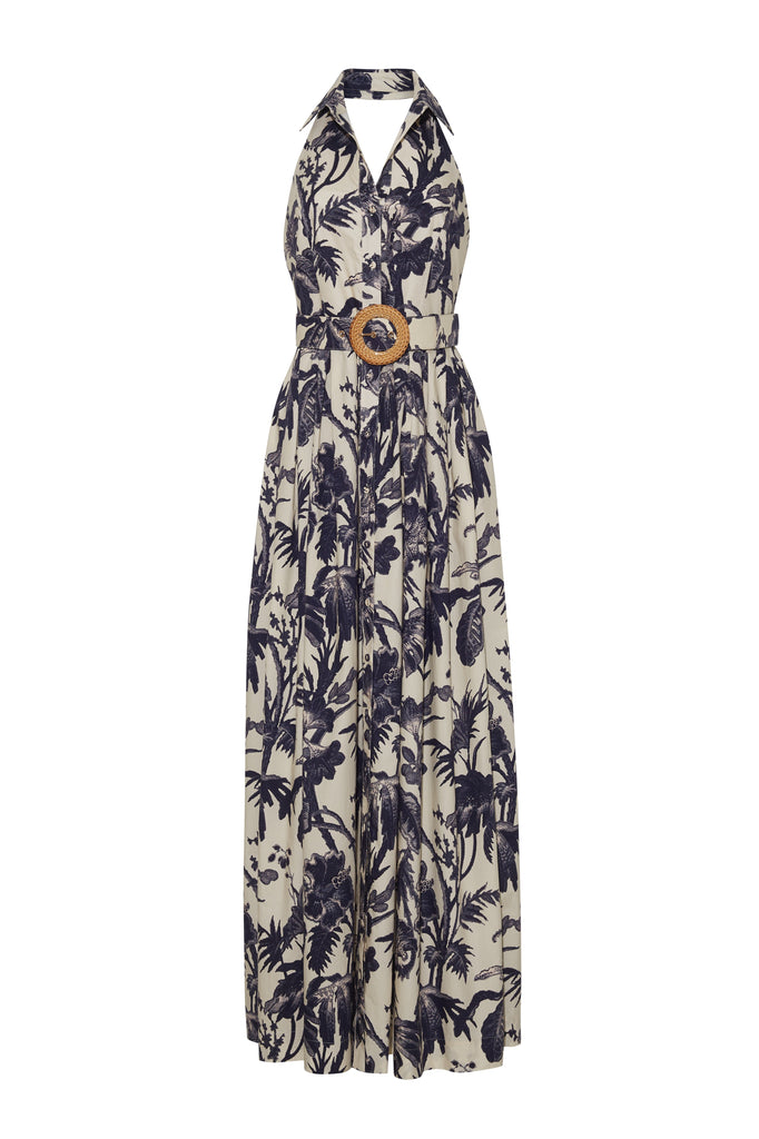 Quentin Dress in Fauna Floral Navy