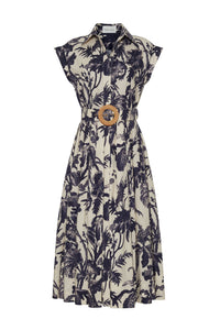 Octavia Dress in Fauna Floral Navy