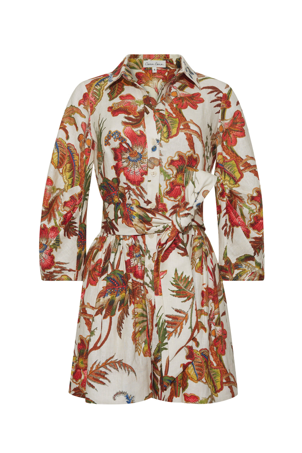 Raya Mini Dress in Fauna Floral Ivory