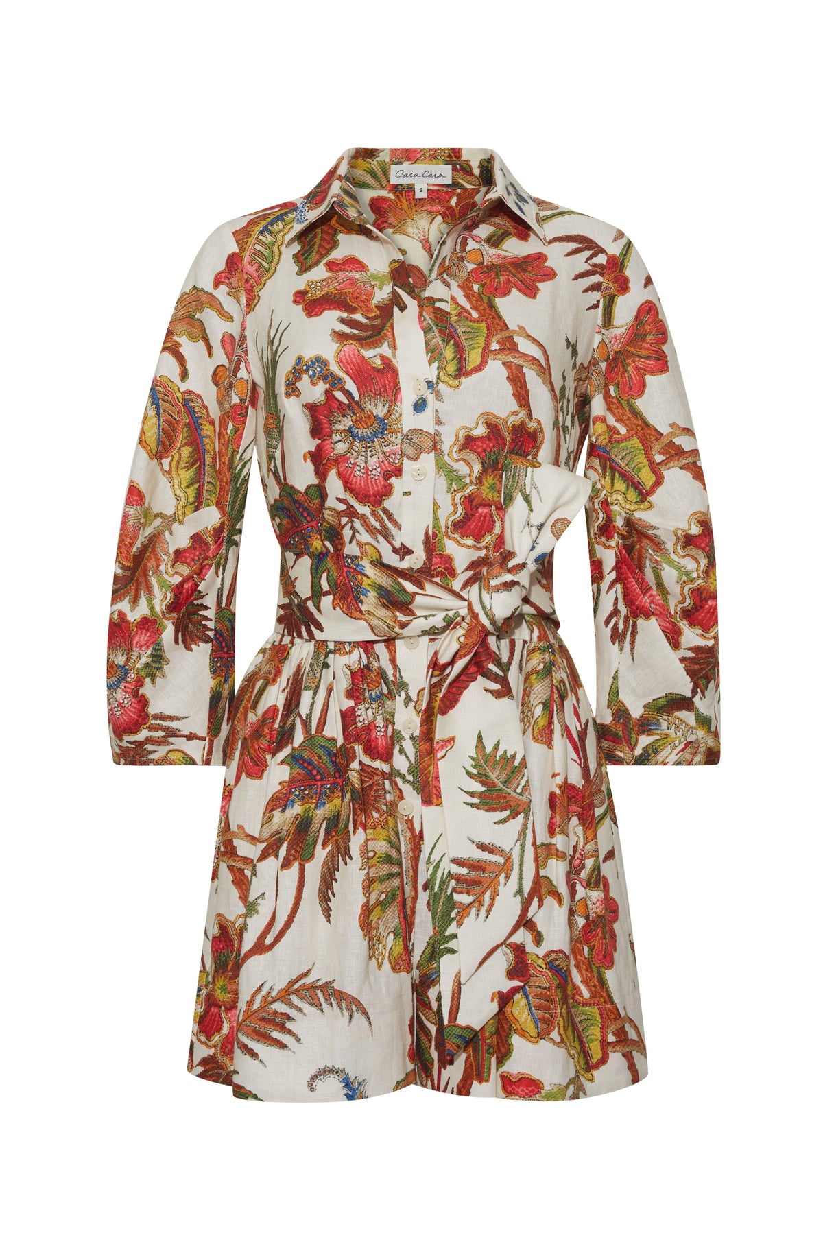 Raya Mini Dress in Fauna Floral Ivory