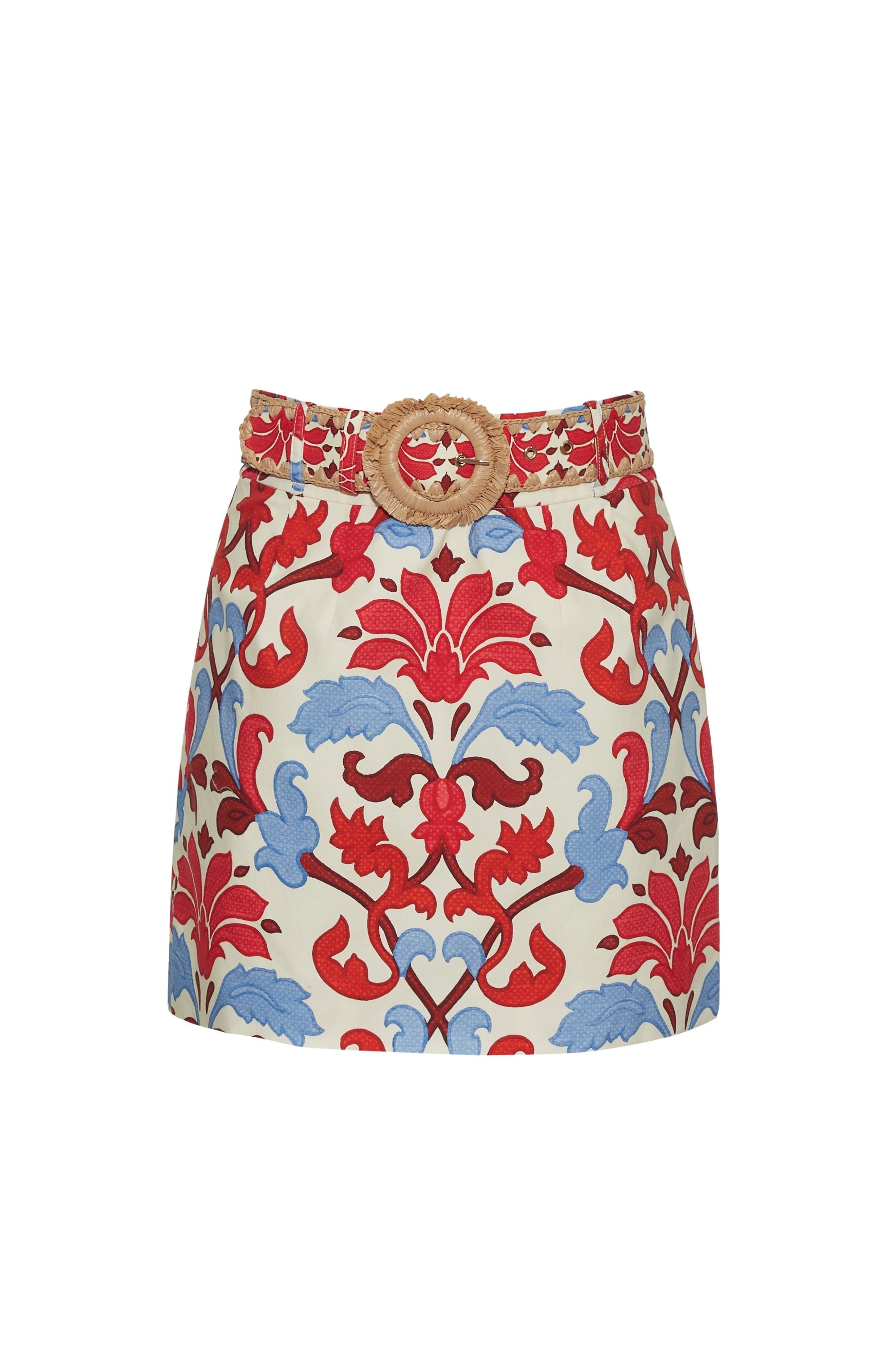 Blaze Skirt in Fleur Crest Ivory