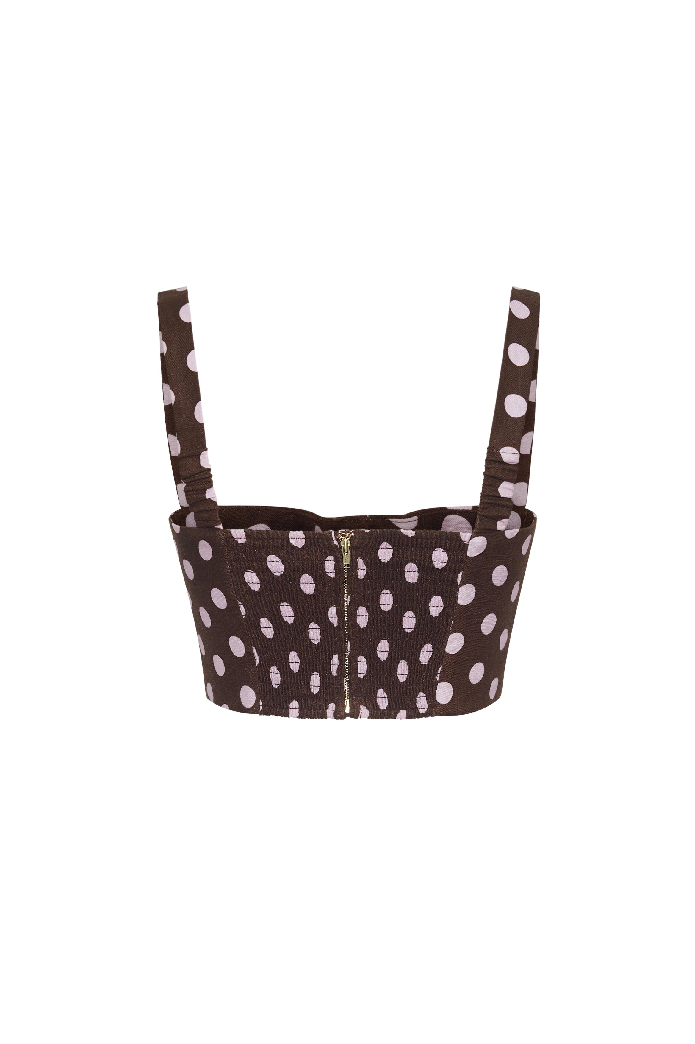 Claudine Top in Joelle Dot Brown