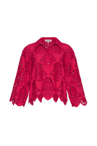 Erica Shirt in Azalea Eyelet