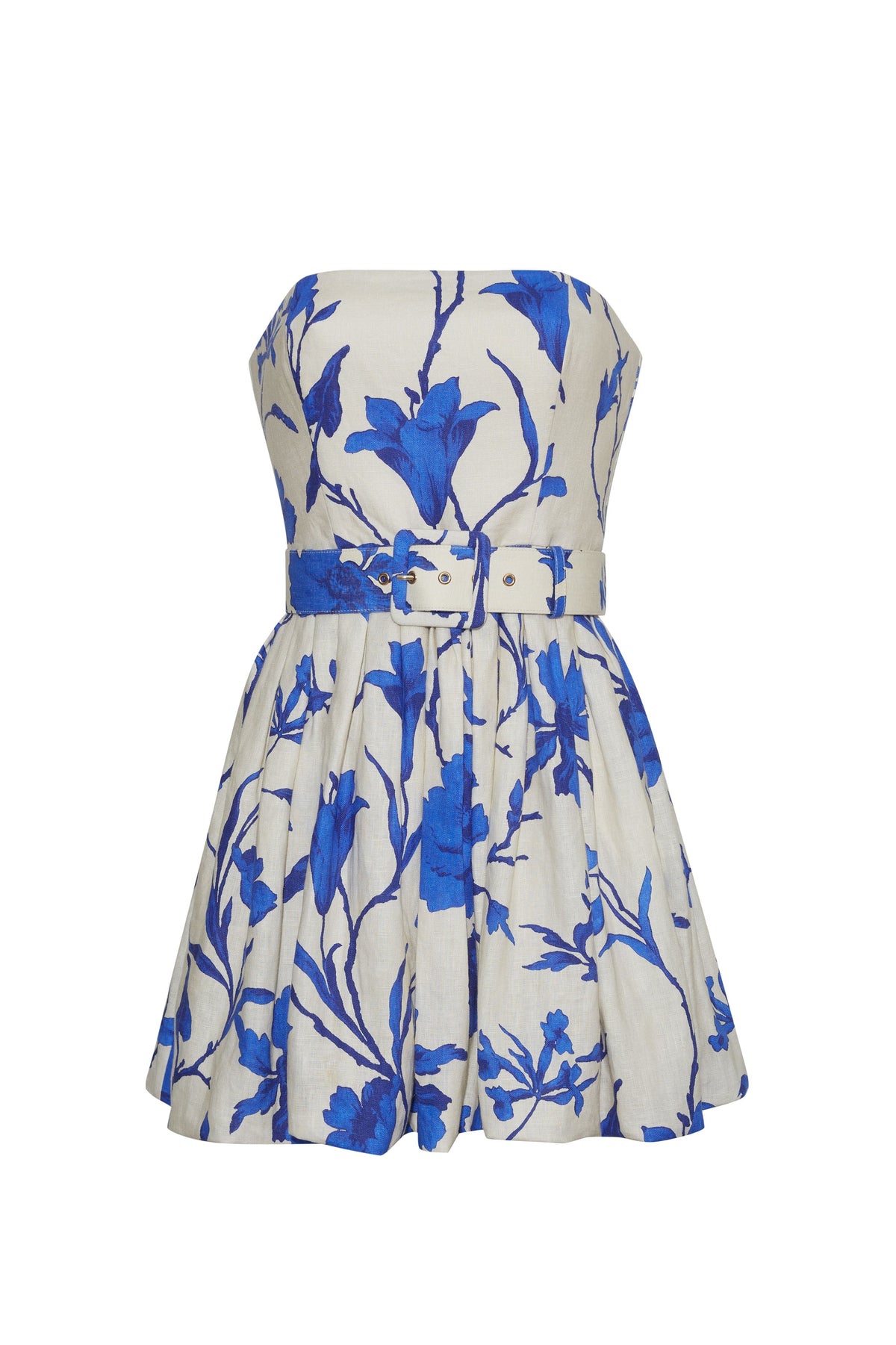 Swan Dress in Athena Cobalt