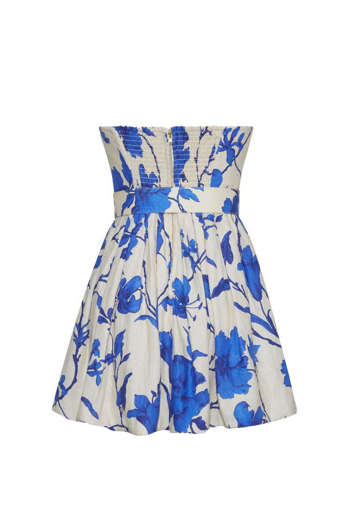 Swan Dress in Athena Cobalt