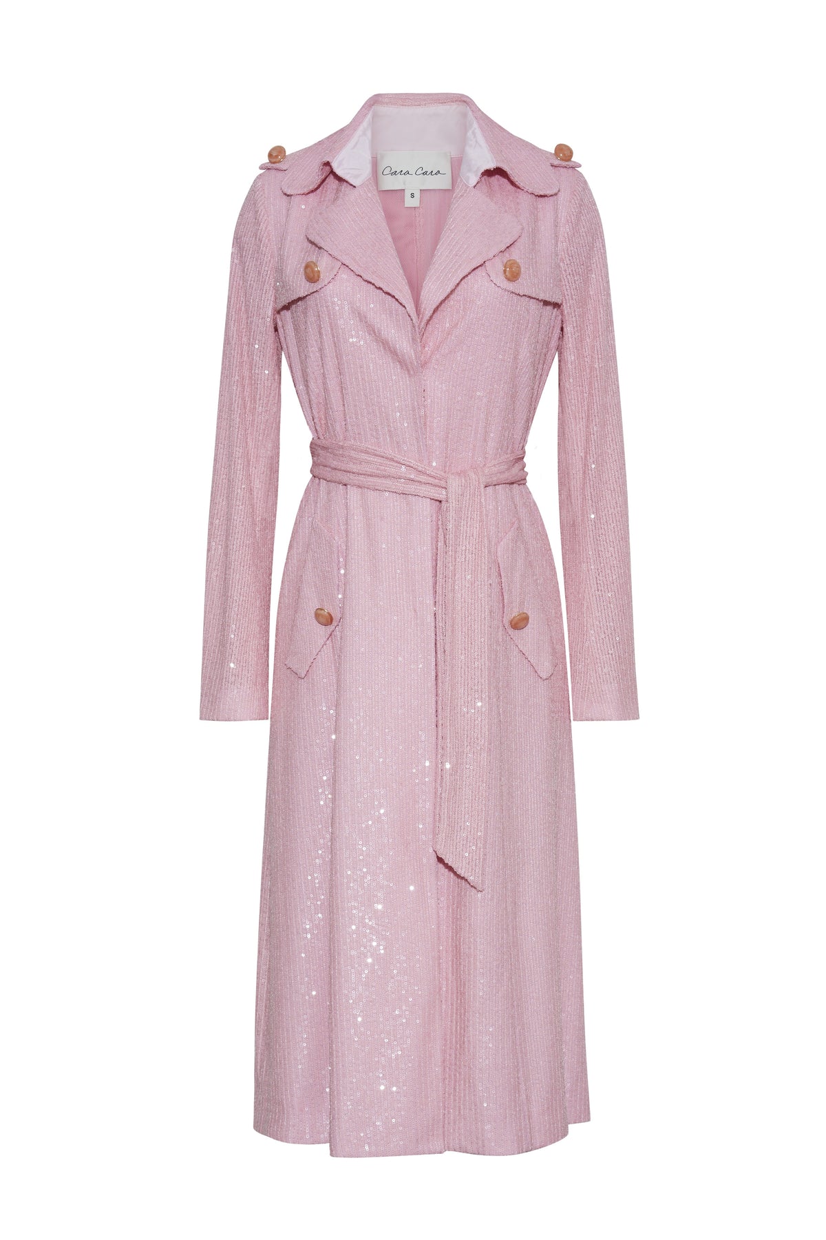 Alpine Trench in Regular Pink Sequin