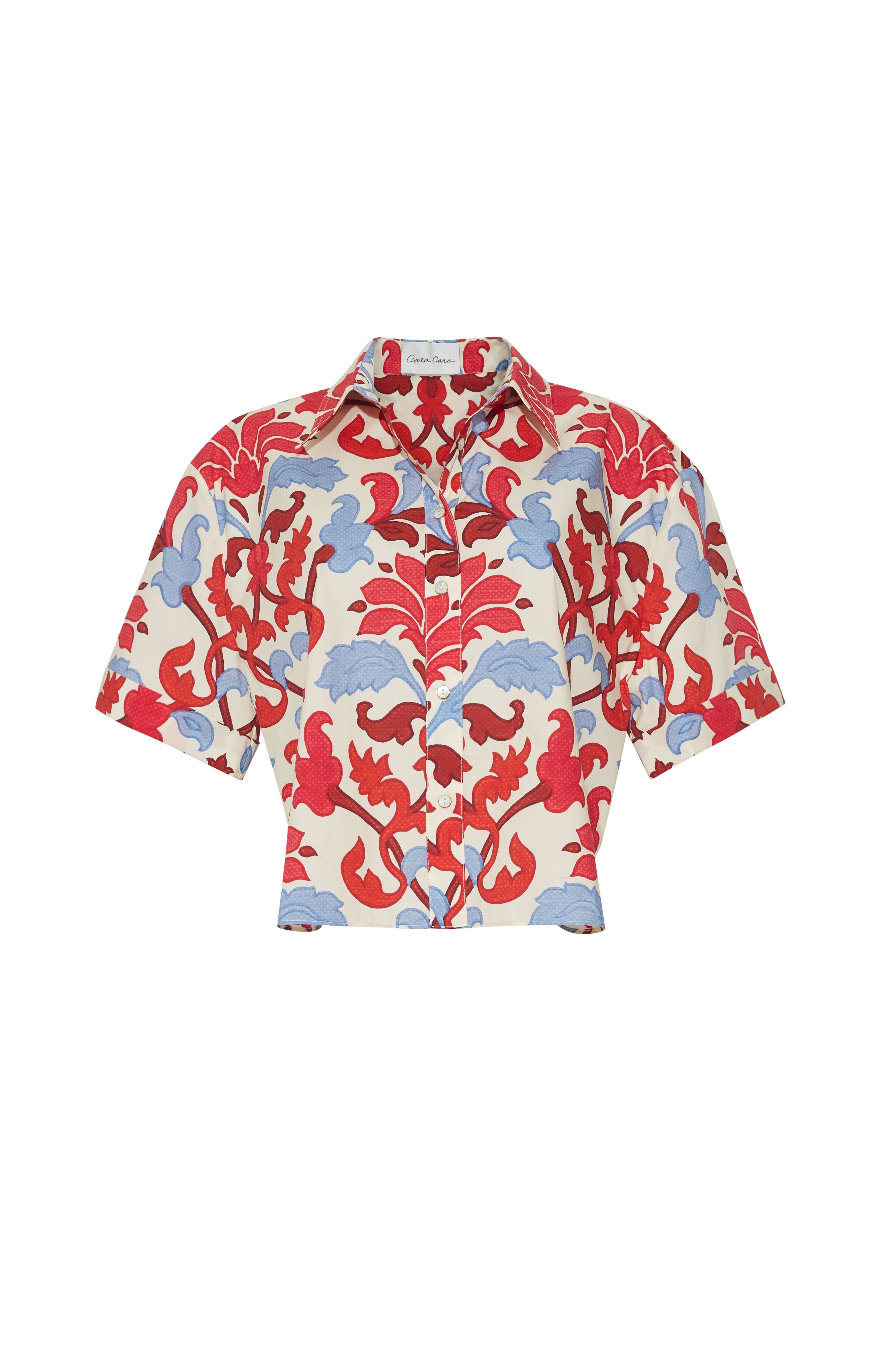 Calvia Shirt in Fleur Crest Ivory