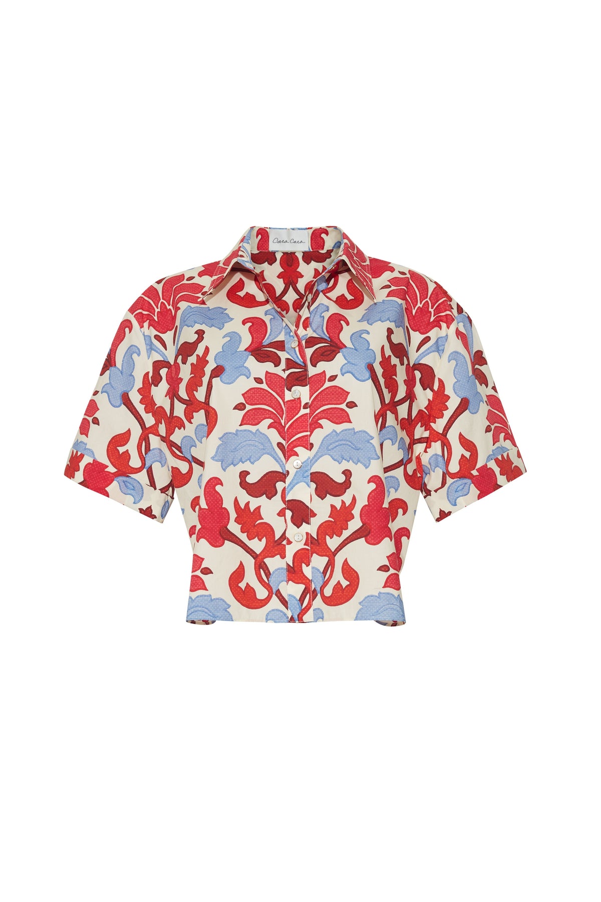 Calvia Shirt in Fleur Crest Ivory