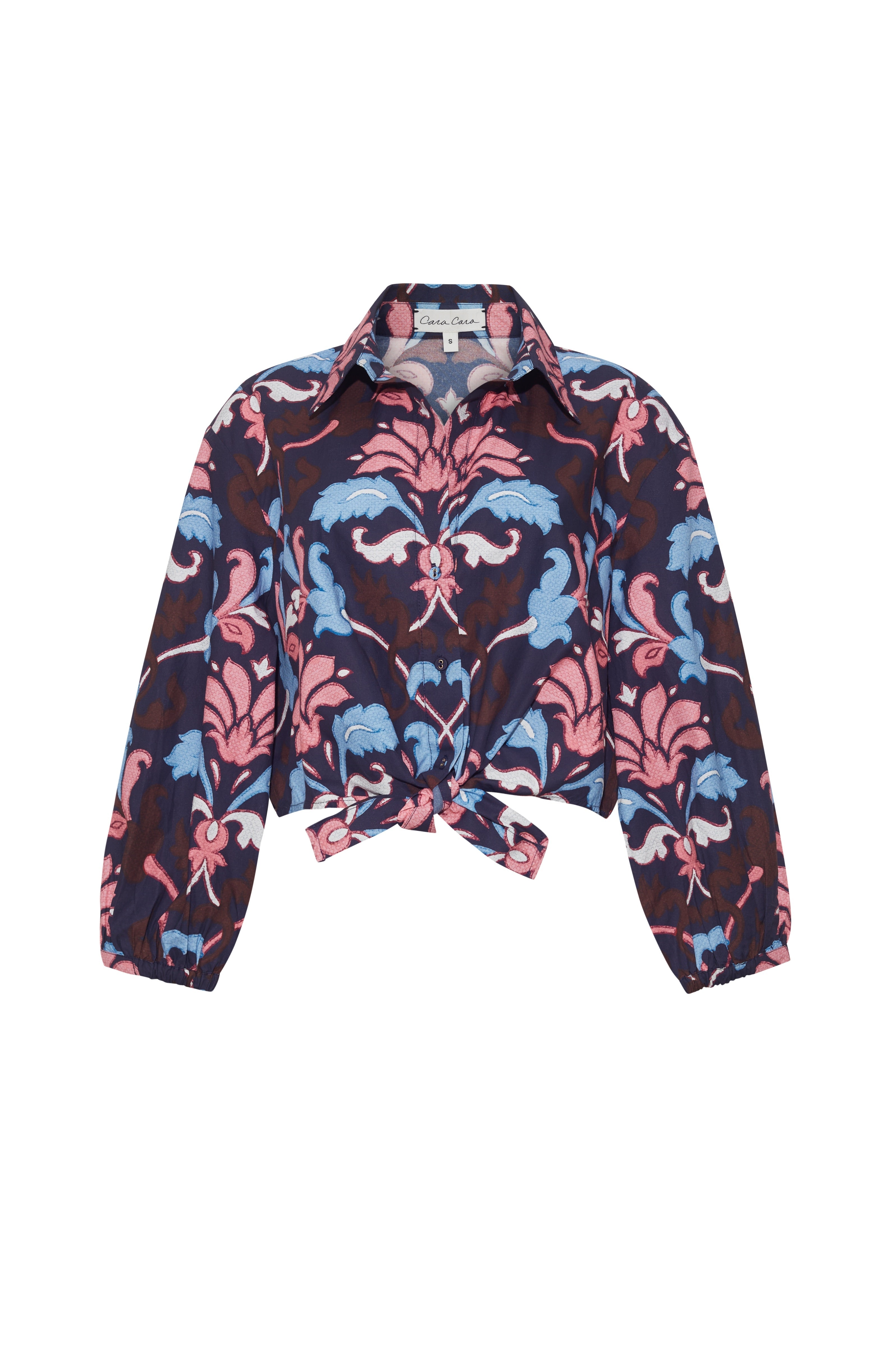 Rumson Top in Fleur Crest Navy