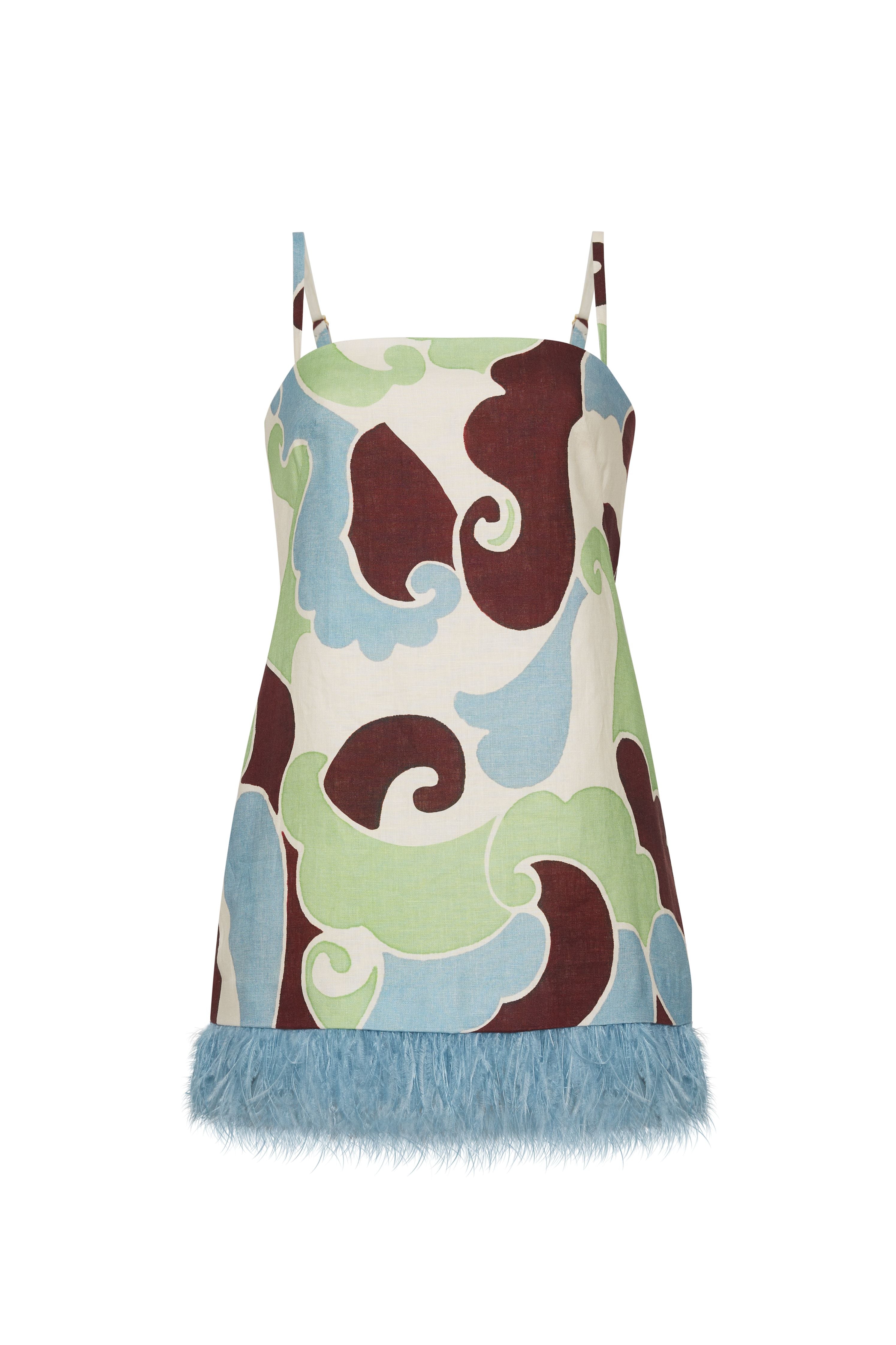 Valencia Mini Dress in Petal Wave Mint