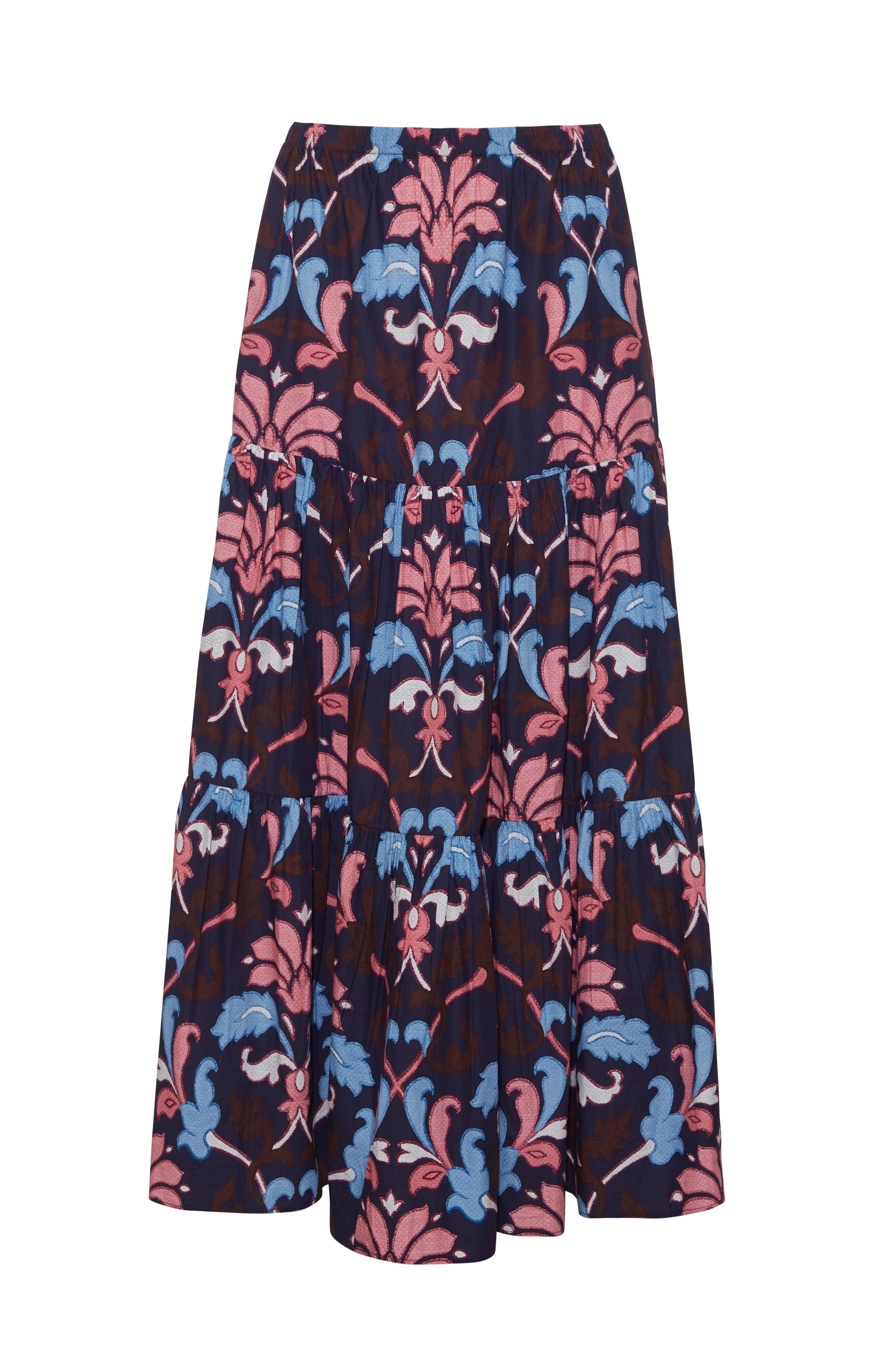 Melanie Skirt in Fleur Crest Navy