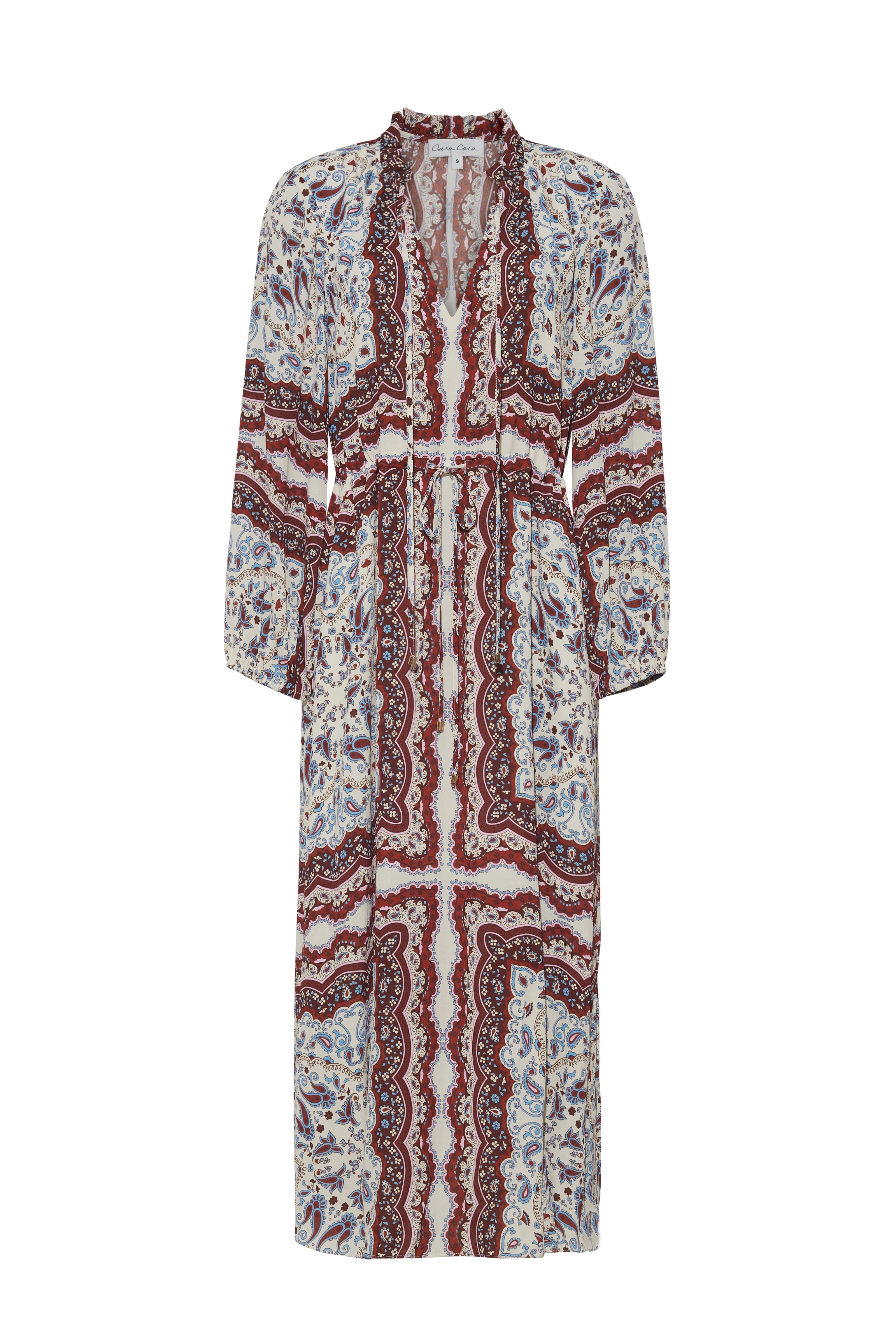 Berkshire Dress in Pasiley Scarf Ivory