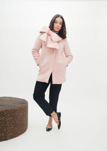 Phoebe Coat in Rose Meringue Wool Angora