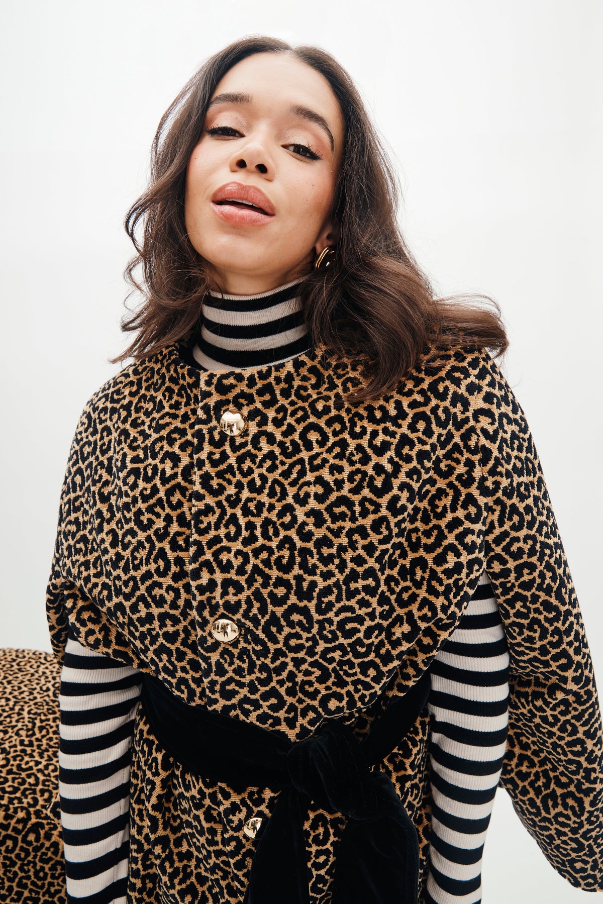 Mae x Scalamandre Selene Cape in Panthera Velvet
