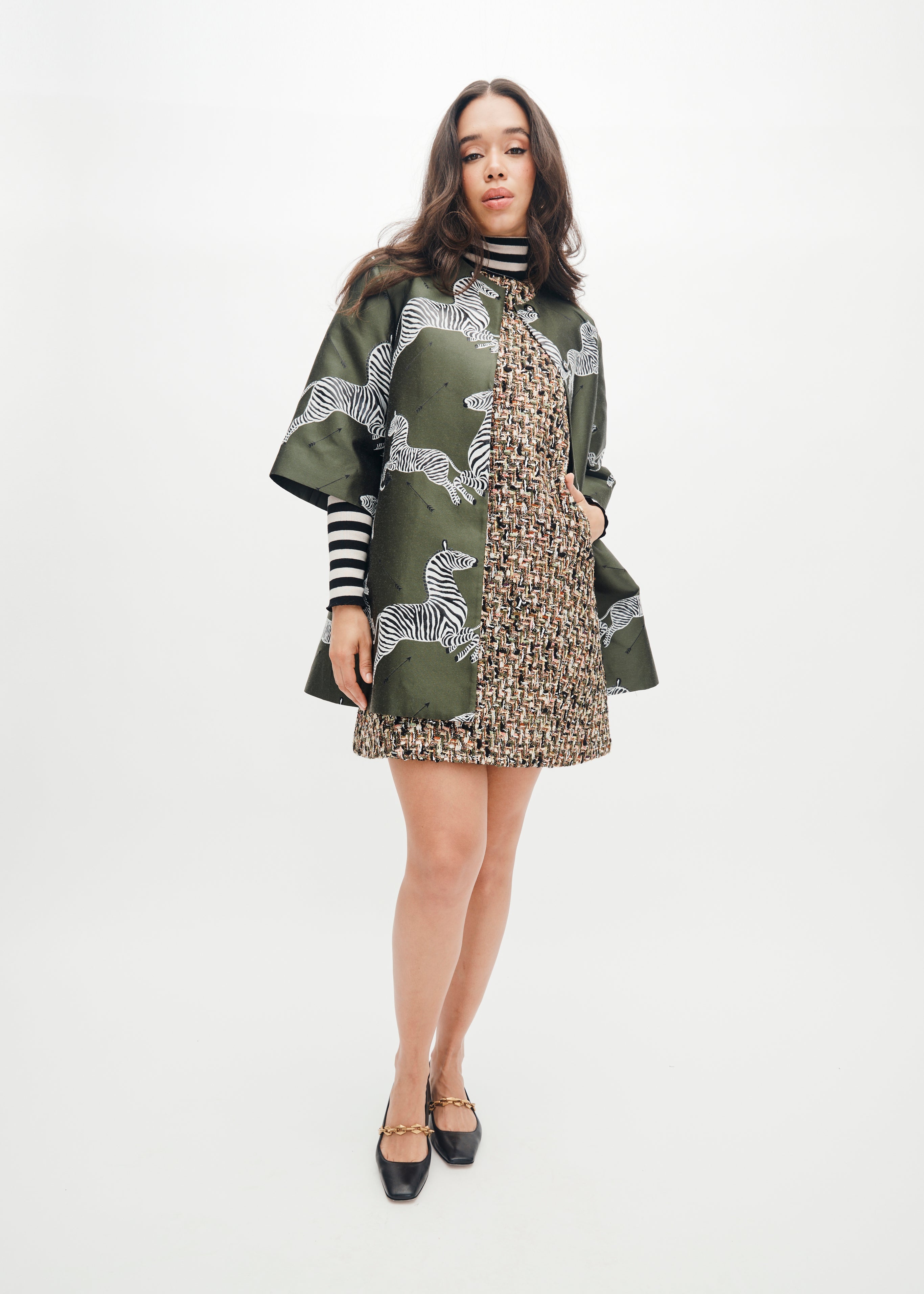 Mae x Scalamandre Audrey Coat in Olive