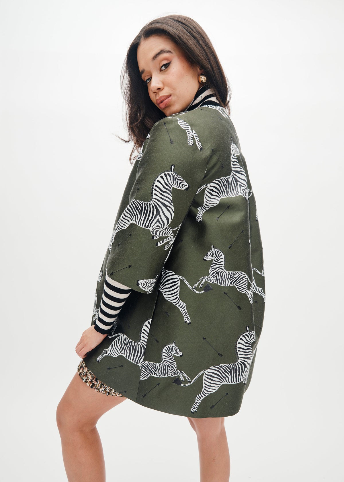Mae x Scalamandre Audrey Coat in Olive