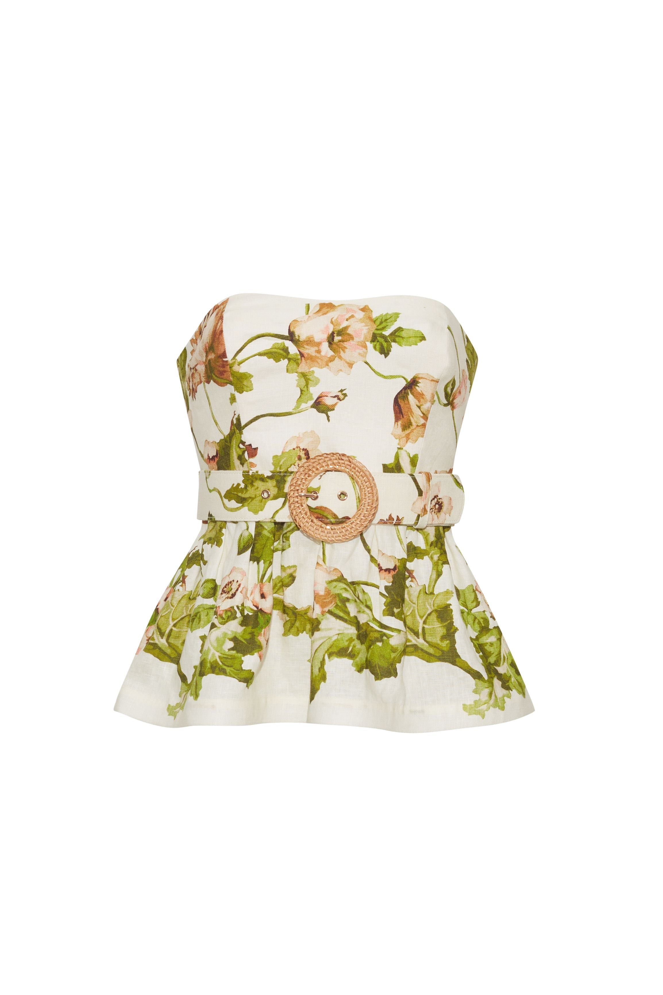 Tilda Top in Lockwood Flora Egret