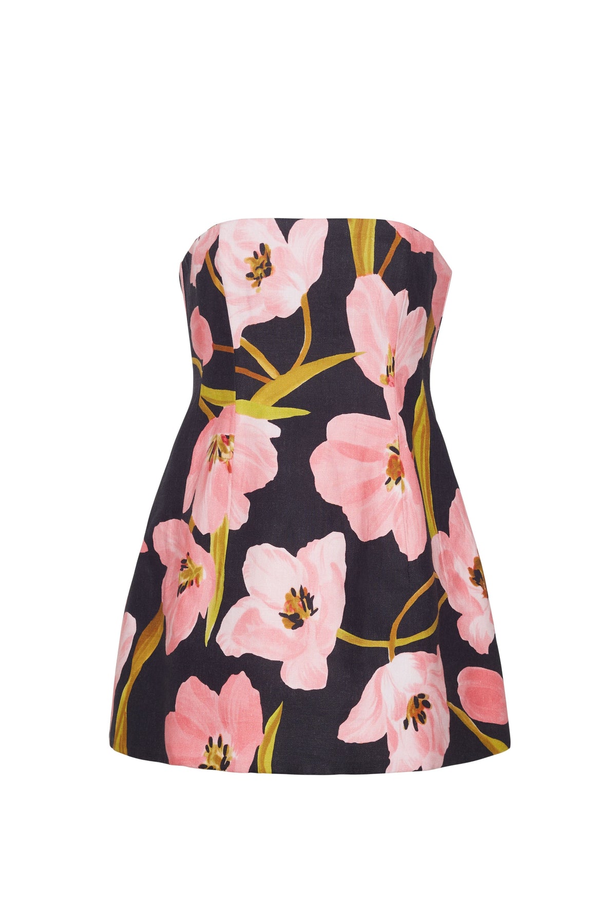 Ines Mini Dress in Marais Bloom Black