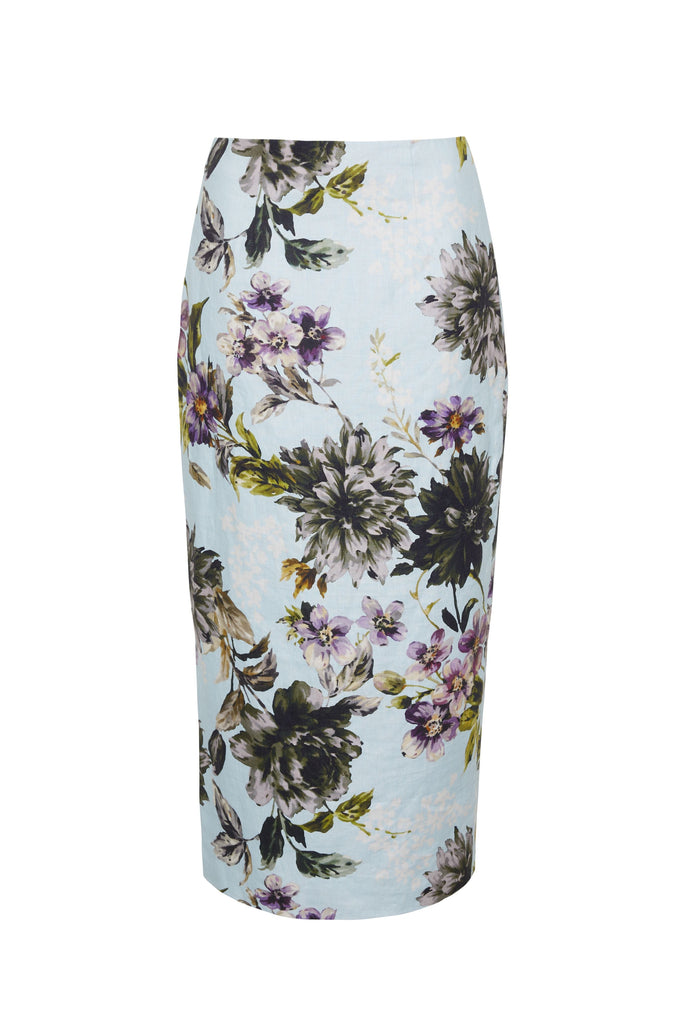 Sienna Skirt in Margaux Bloom Blue