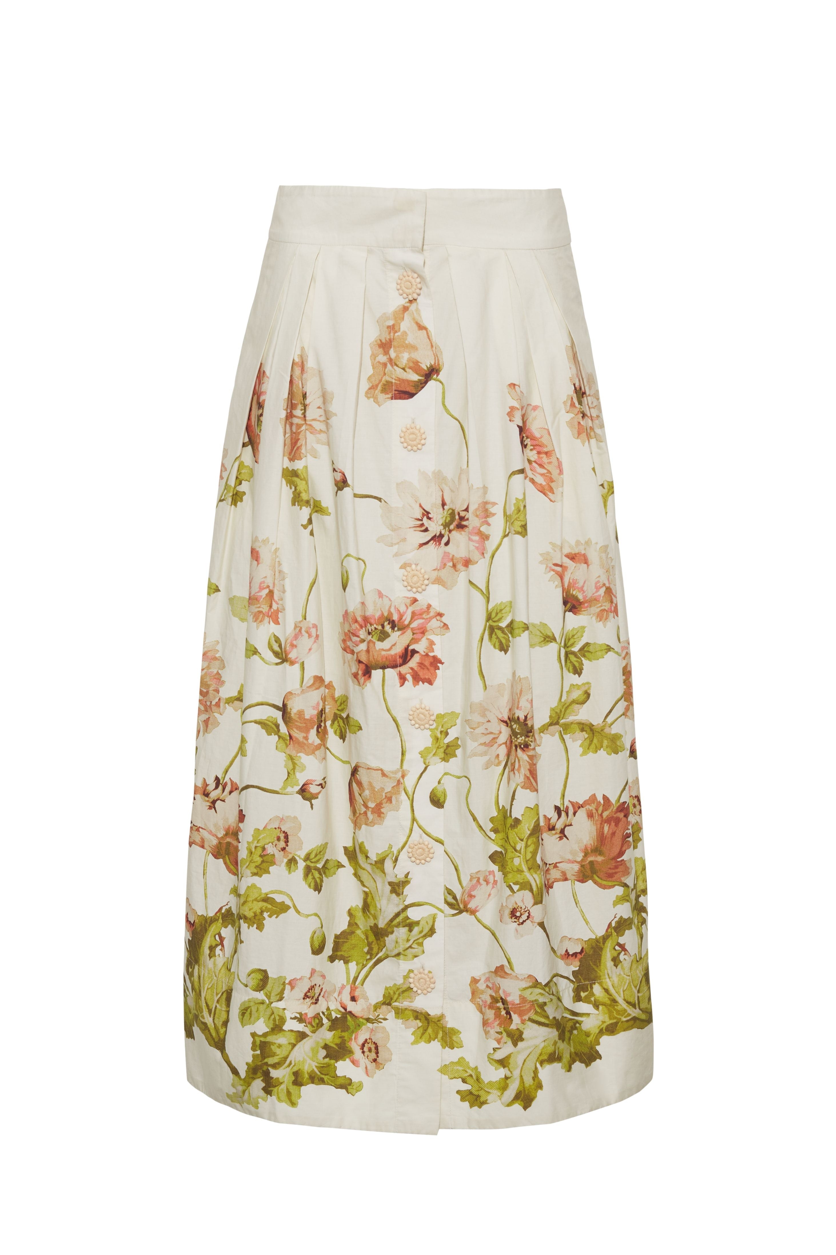 Marge Skirt in Lockwod Flora Egret