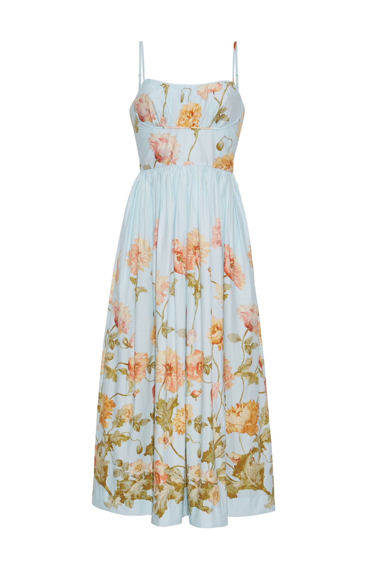 Alba Midi Dress in Lockwood Flora Sky