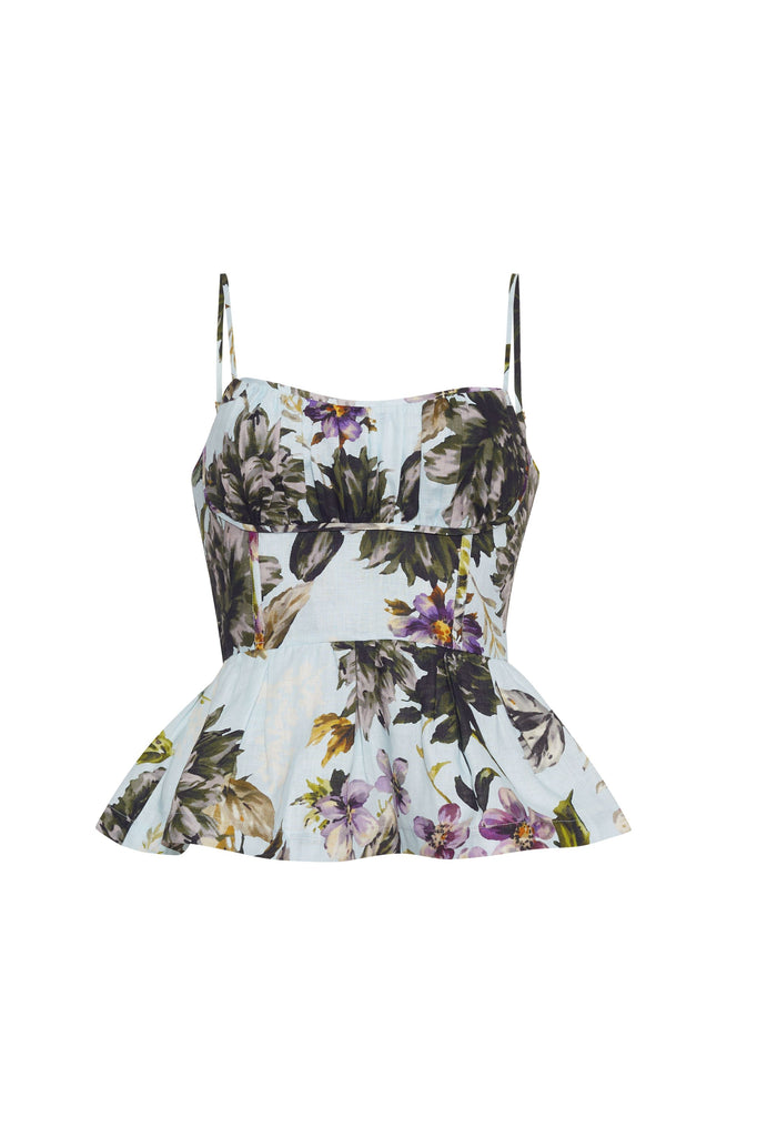 Alba Top in Margaux Bloom Blue