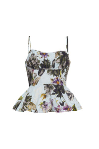 Alba Top in Margaux Bloom Blue