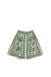 Betty Mini Skirt in Hudson Scarf Mint