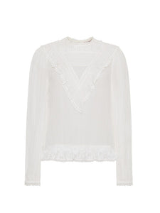 Patchwork Lace Shirt RTW LINGUA FRANCA NYC