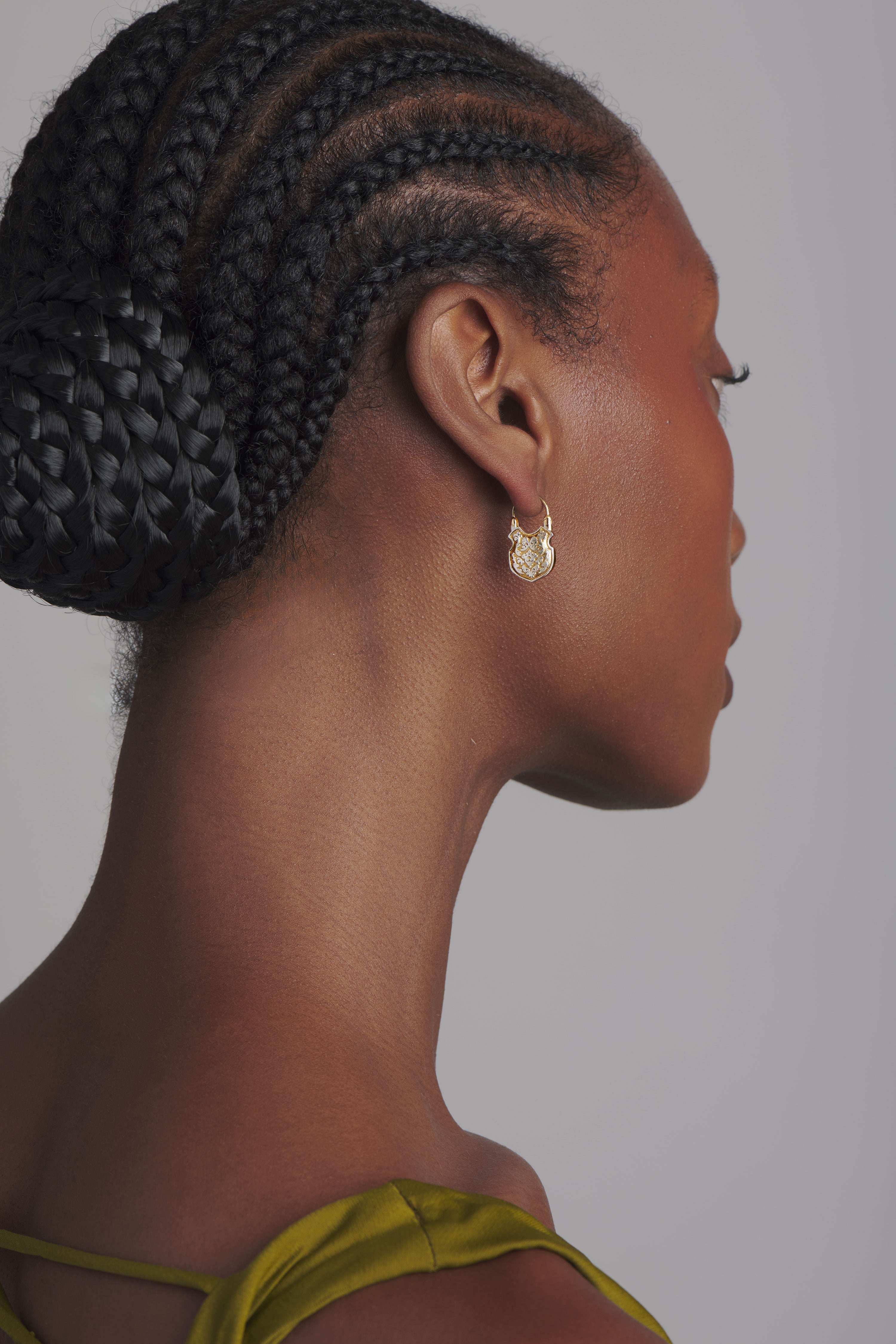 The Crest of Ophelia Earrings in Silver & Gold